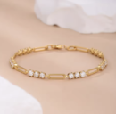 Moissanite Gold Bracelet