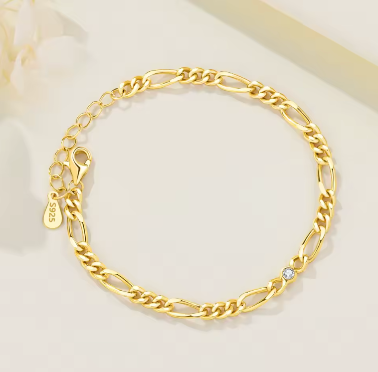 Singapore Links Gold Bracelet